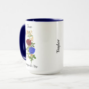 Mug Juin Fleur de naissance Honeysuckie et Rose