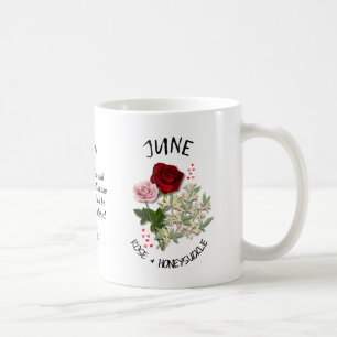 Mug Juin Mois de naissance Fleur Chrétien Nom personna