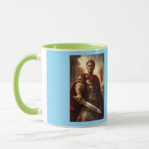 Mug Jules César vert et azur