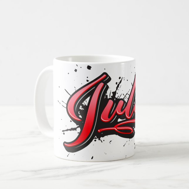 Mug Julia red Heart Graffiti (Devant gauche)