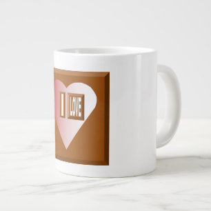 MUG JUMBO BLANCHE I LOVE SCHOKOLADE Jumbo-Tasse