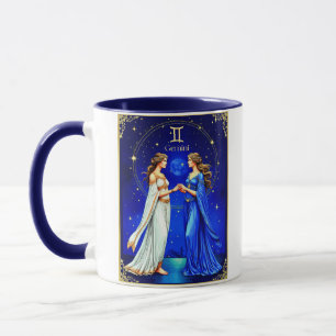 Mug Jumeaux Gemini sous un ciel étoilé