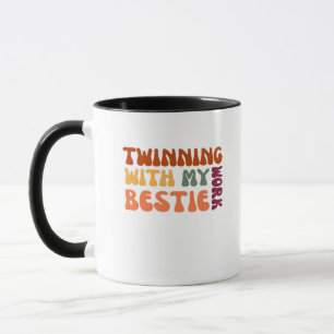 Mug Jumelage Avec Mon Bestie De Travail - Drôle Cowork
