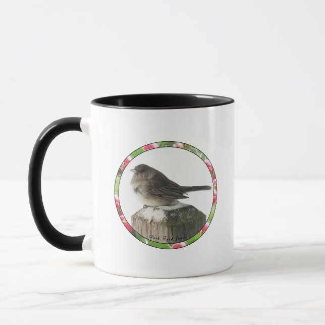 Mug Junco aux yeux foncés en hiver (Gauche)