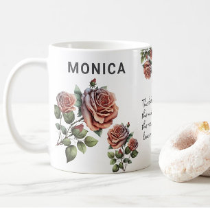 Mug June Birth Flower Rose Ajouter un nom