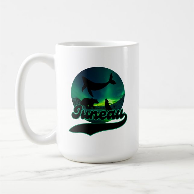 Mug Juneau Alaska Ours de loup de baleine Aurora AK du (Gauche)
