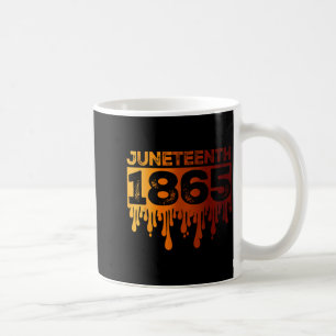 Mug Juneteenth 1865 goutte de mélanine jour de liberté