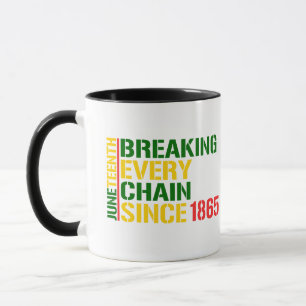Mug JUNETEENTH Breaking Every Chain 1985 NOIR MOIS
