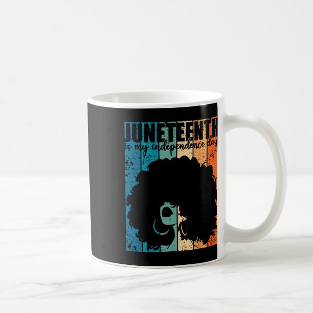 Mug Juneteenth My Independence Day Retro Afro Women Me (Droite)
