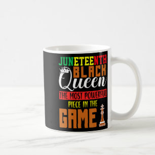 Mug Juneteenth reine noire la plus puissante échecs af