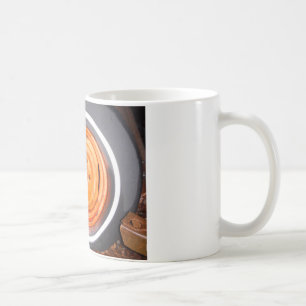Mug Junk Yard vintage Roue, orange noir et blanc