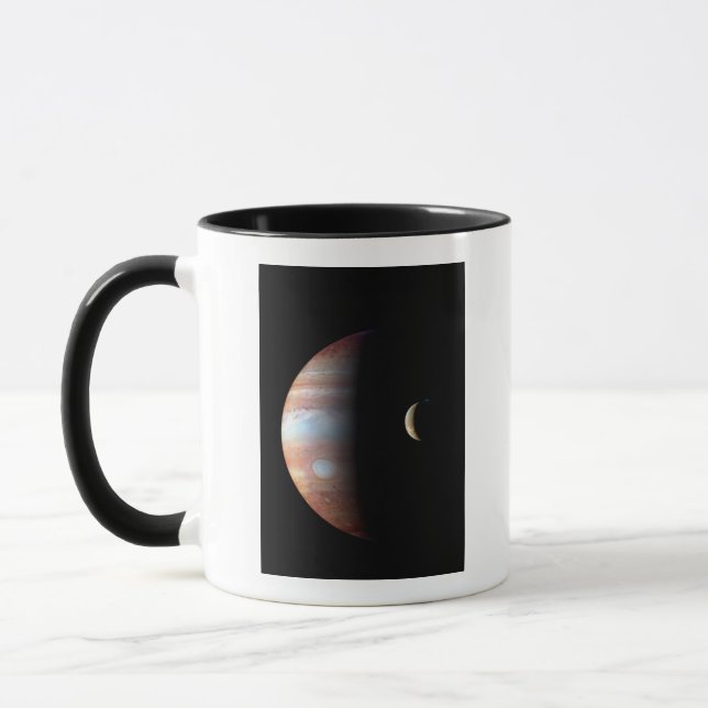 Mug Jupiter Géant Gaz Planète & Io Galilée Lune (Gauche)