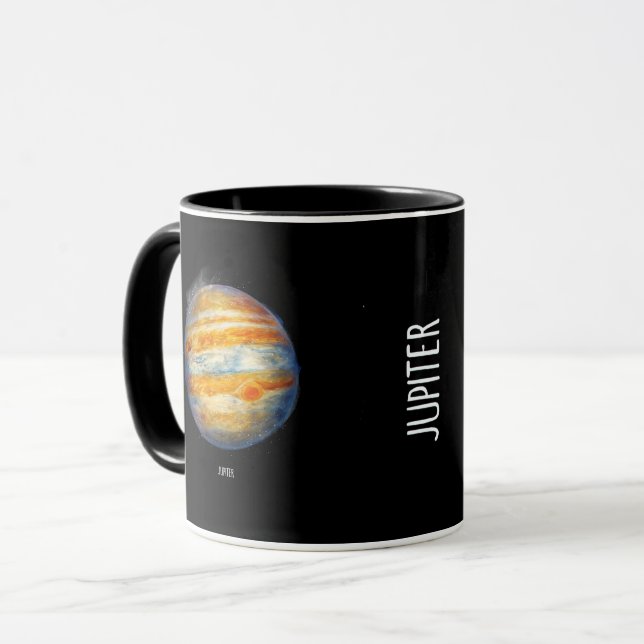 Mug Jupiter Planet Artwork - Illustration de l'espace  (Devant gauche)