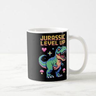 Mug Juric Level Up Pixel Dinosaur Retro Gamer 1 