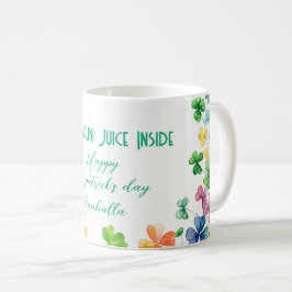 Mug Jus de Leprechaun À l'intérieur avec congé de trèf