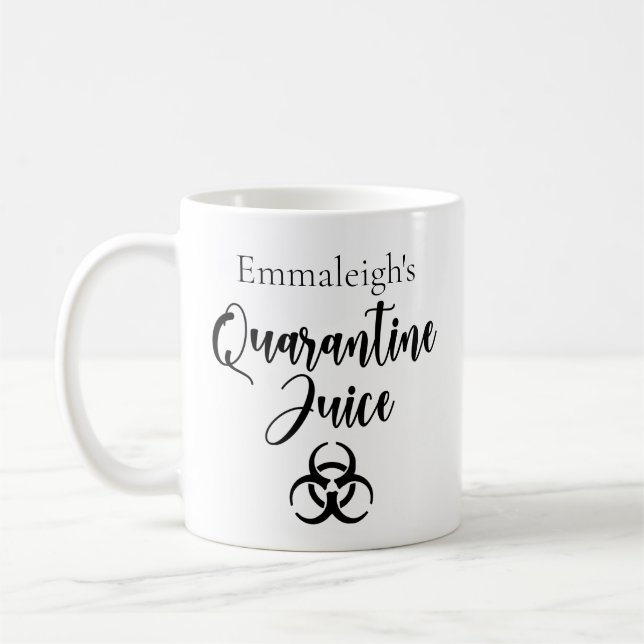 Mug Jus de quarantaine personnalisé amusant (Gauche)