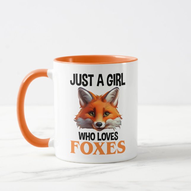 Mug Just A Girl Who Loves Foxes (Gauche)