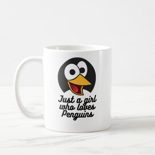 Mug Just a girl who loves penguins (Gauche)
