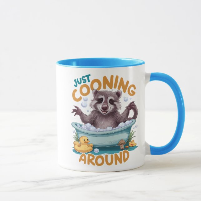 Mug Juste Cooning, Jouer Raccoon Durée du bain Aventur (Droite)