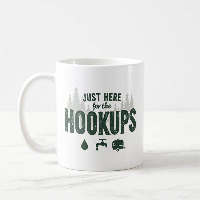 MUG JUSTE ICI POUR LE CAMPING HOOKUPS (Gauche)