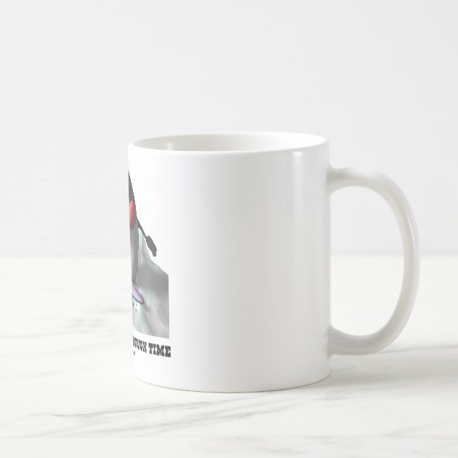 Mug Juste Surfin par le temps (duc On Surfboard) (Droite)