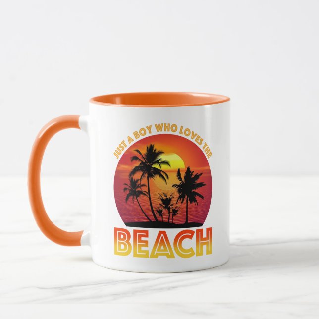Mug Juste Un Garçon Qui Aime La Plage (Gauche)
