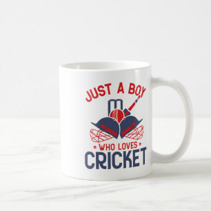 Mug Juste un garçon qui aime le cricket - Joueur de cr