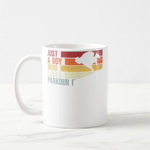 Mug Juste un garçon qui aime le parkour. Parkour de co