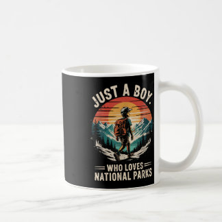 Mug Juste un garçon qui aime les parcs nationaux rétro