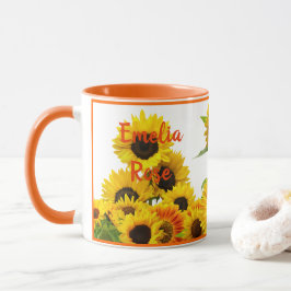 Mug Juste un Sunshine Fleur sauvage Sunflower Personna