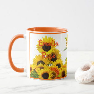 Mug Juste un Sunshine Fleur sauvage Sunflower Personna