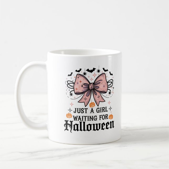 Mug juste une fille en attente d'halloween (Gauche)
