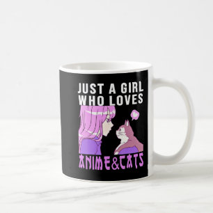 Mug Juste Une Fille Qui Aime Anime Et Chats Anime Stuf