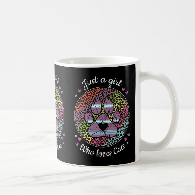 Mug Juste une fille qui aime Chats propriétaires Kitty (Droite)