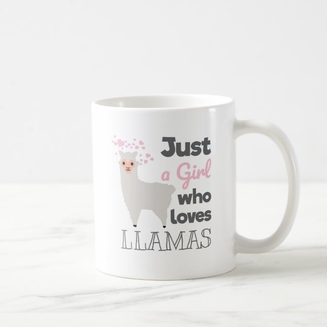 Mug Juste une fille qui aime des lamas (Droite)