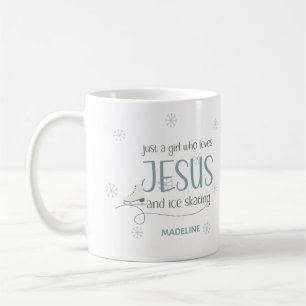 Mug Juste une fille qui aime Jésus et le patinage sur