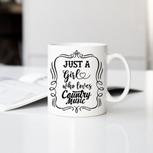 Mug Juste une fille qui aime la musique country
