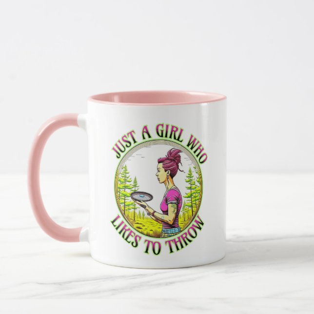 Mug Juste une fille qui aime lancer | Disk Golf (Gauche)