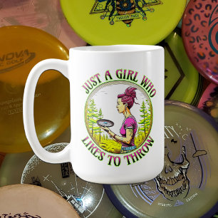 Mug Juste une fille qui aime lancer   Disk Golf