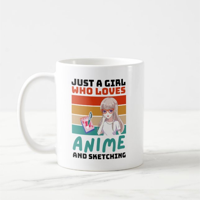Mug Juste Une Fille Qui Aime L'Anime Et Le Sketching - (Gauche)