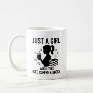 Mug Juste une fille qui aime le café glacé et les livr