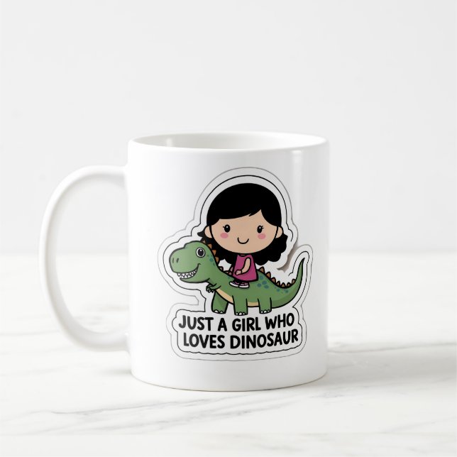 Mug Juste une fille qui aime le dinosaure (Gauche)