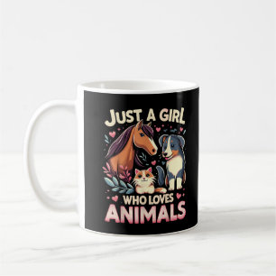 Mug Juste Une Fille Qui Aime Les Animaux Mignon Amoure
