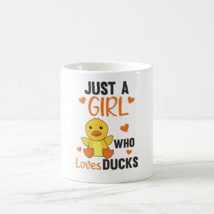 Mug Juste une fille qui aime les canards - mignons ani