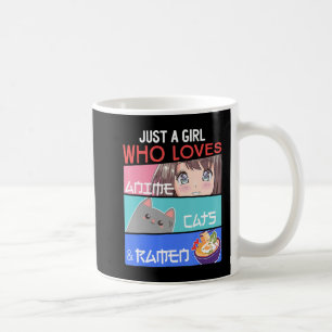 Mug Juste Une Fille Qui Aime Les Chats Anime Ramen Lov