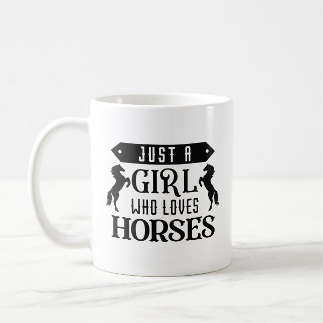 Mug Juste Une Fille Qui Aime Les Chevaux (Gauche)