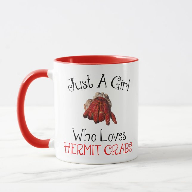 Mug Juste une fille qui aime les crabes ermites (Gauche)