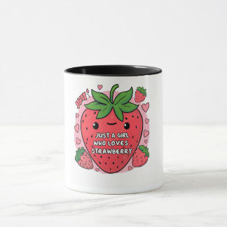 Mug "Juste une fille qui aime les fraises"