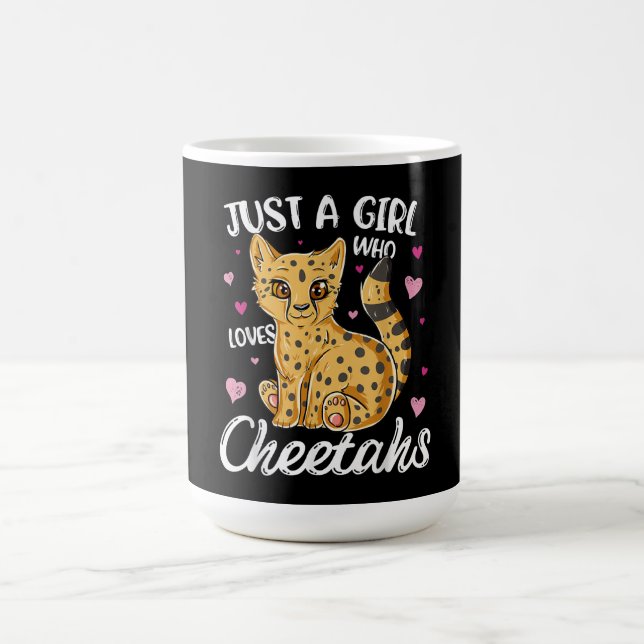 Mug juste une fille qui aime les guépards | cadeau gué (Centre)