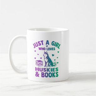 Mug Juste une fille qui aime les huskies et les livres